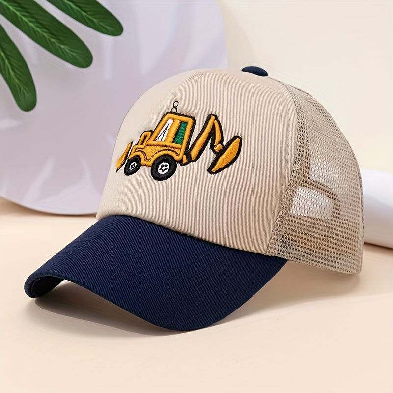 Two-tone tractor boy cap