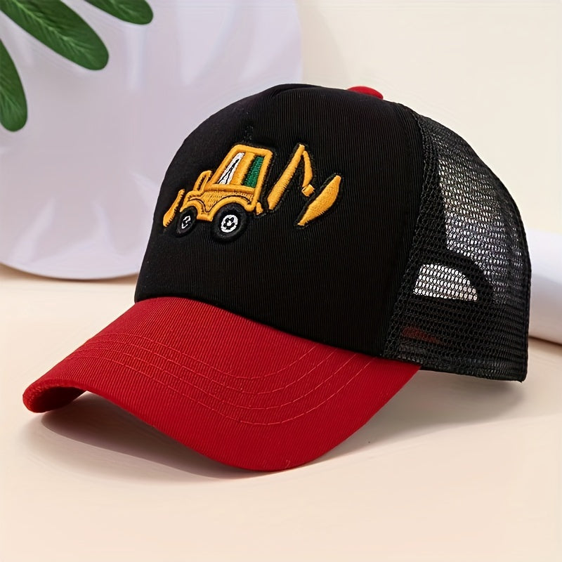 Two-tone tractor boy cap