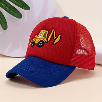 Two-tone tractor boy cap