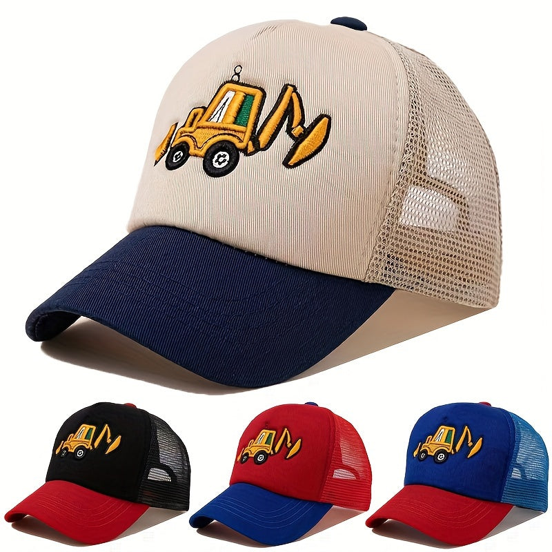 Two-tone tractor boy cap