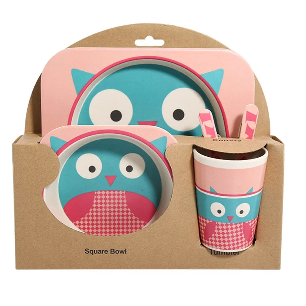 Bamboo Fiber Children's Tableware Set