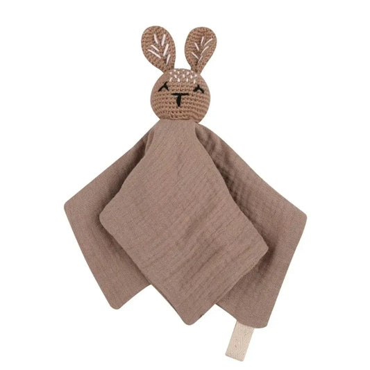 Doudou Bébé en Coton avec Lapin en Crochet