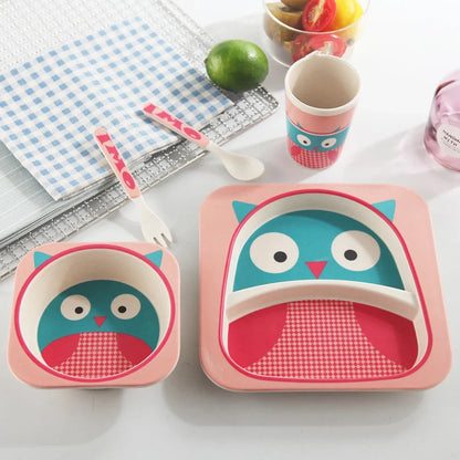 Bamboo Fiber Children's Tableware Set