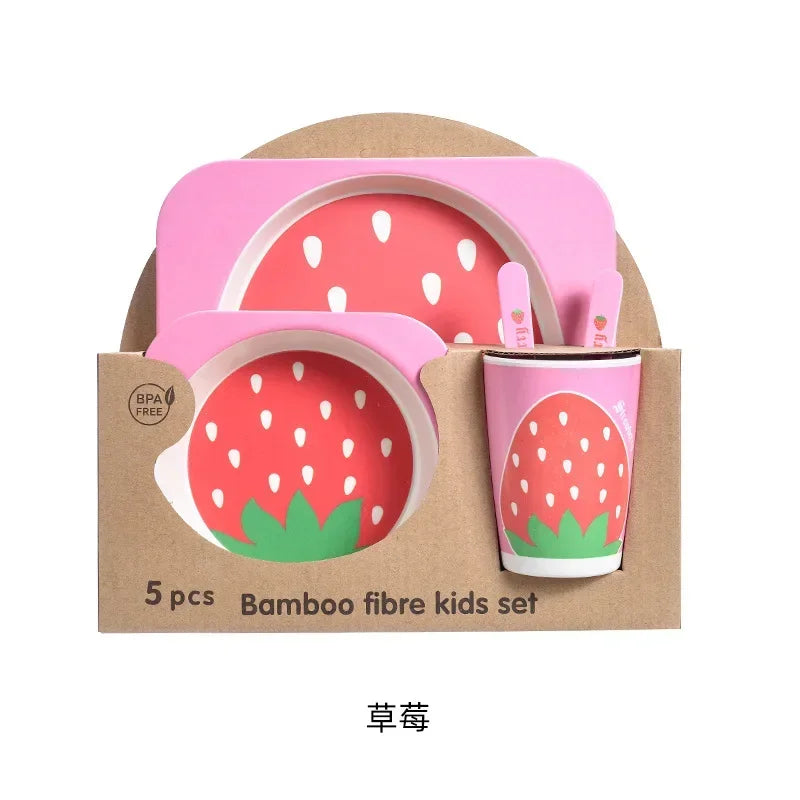 Bamboo Fiber Children's Tableware Set