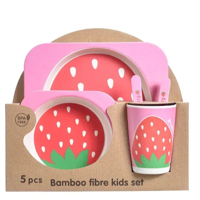 Set de Vaisselle Enfant en Fibre de Bambou