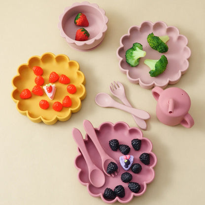 Set Repas Bébé en Silicone avec Ventouse