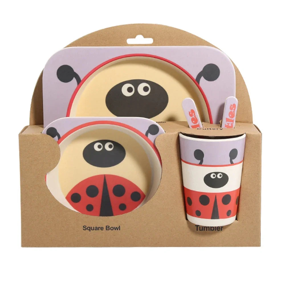 Bamboo Fiber Children's Tableware Set