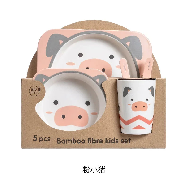 Bamboo Fiber Children's Tableware Set