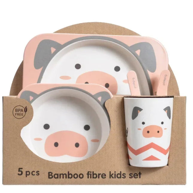 Bamboo Fiber Children's Tableware Set