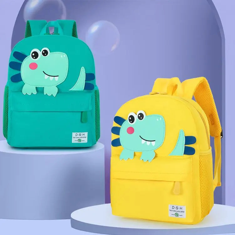 Cartoon dino schoolbag