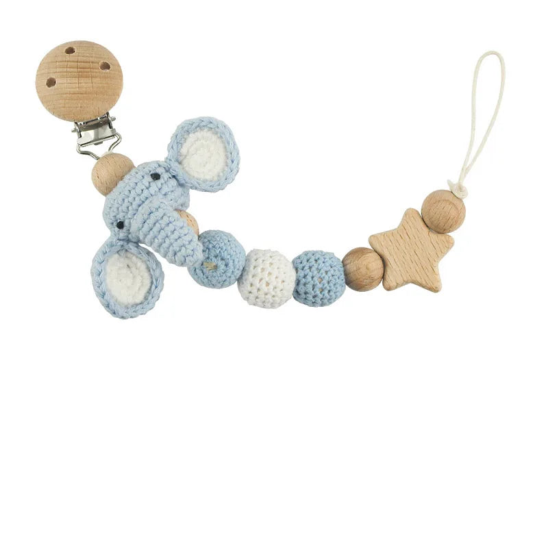 Handmade Crochet Baby Pacifier Clip