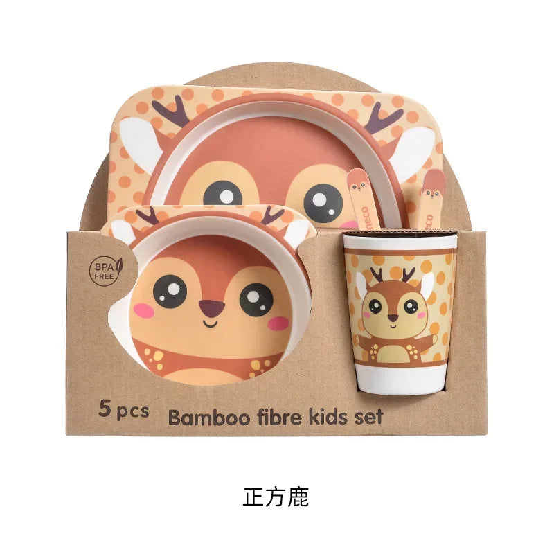 Bamboo Fiber Children's Tableware Set