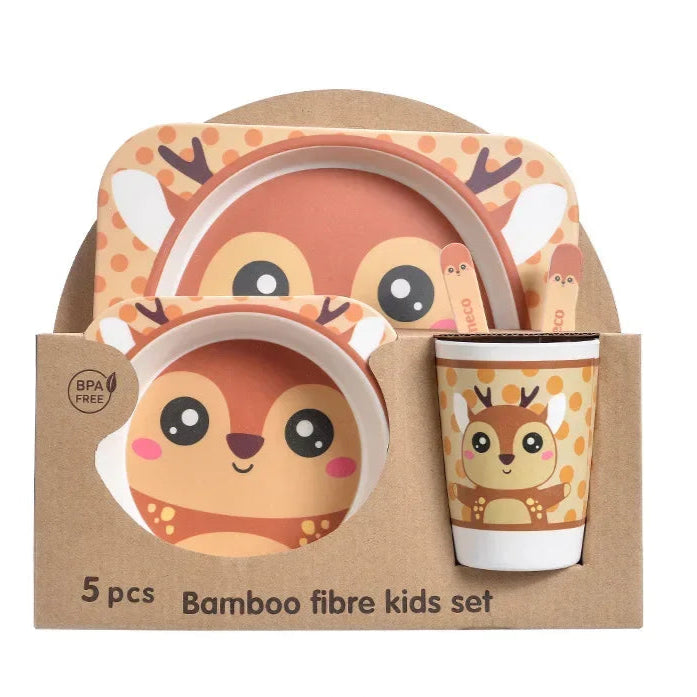 Bamboo Fiber Children's Tableware Set