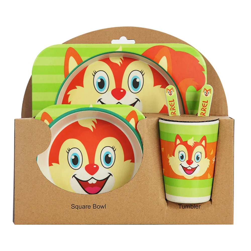 Bamboo Fiber Children's Tableware Set