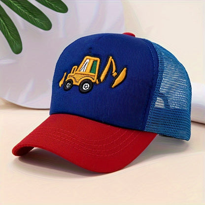 Two-tone tractor boy cap